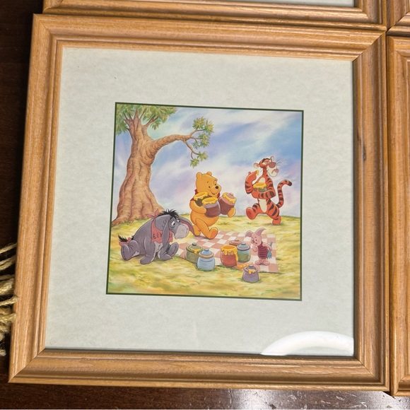 Vintage Winnie The Pooh 4 Seasons Prints Framed - Picture 4 of 6